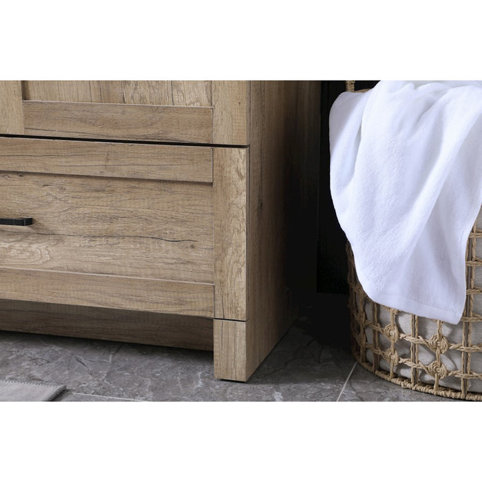 Elegant Lighting Soma 84"L Double Vanity Sink, Natural Oak