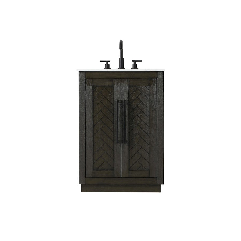 Elegant Kitchen/Bath Chase 24" Bathroom Vanity, Chocolate Oak - VF29024CO