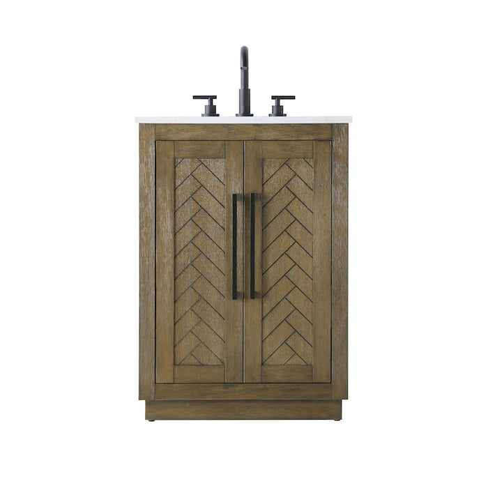 Elegant Kitchen/Bath Chase 24" Bathroom Vanity, Hazel Oak - VF29024HO