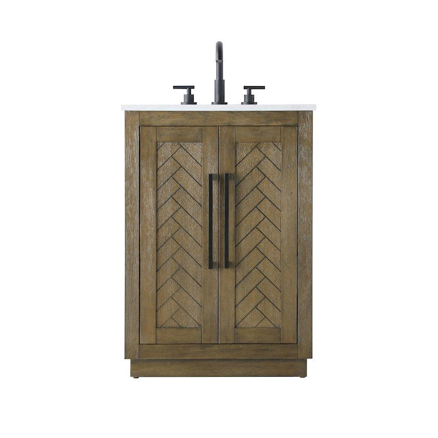 Elegant Kitchen/Bath Chase 24" Bathroom Vanity, Hazel Oak - VF29024HO