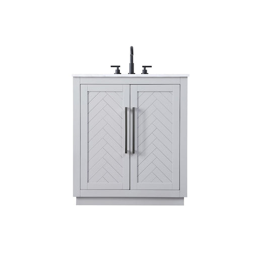 Elegant Kitchen/Bath Chase 30" Bathroom Vanity, Grey - VF29030GR