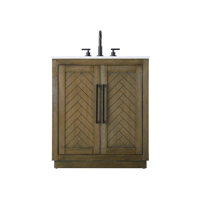 Elegant Kitchen/Bath Chase 30" Bathroom Vanity, Hazel Oak - VF29030HO