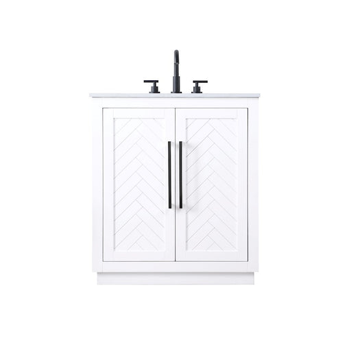 Elegant Kitchen/Bath Chase 30" Bathroom Vanity, White - VF29030WH
