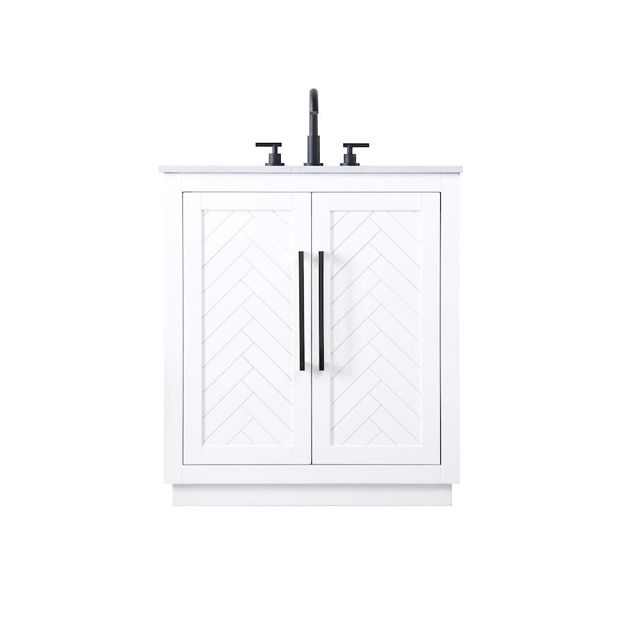 Elegant Kitchen/Bath Chase 30" Bathroom Vanity, White - VF29030WH