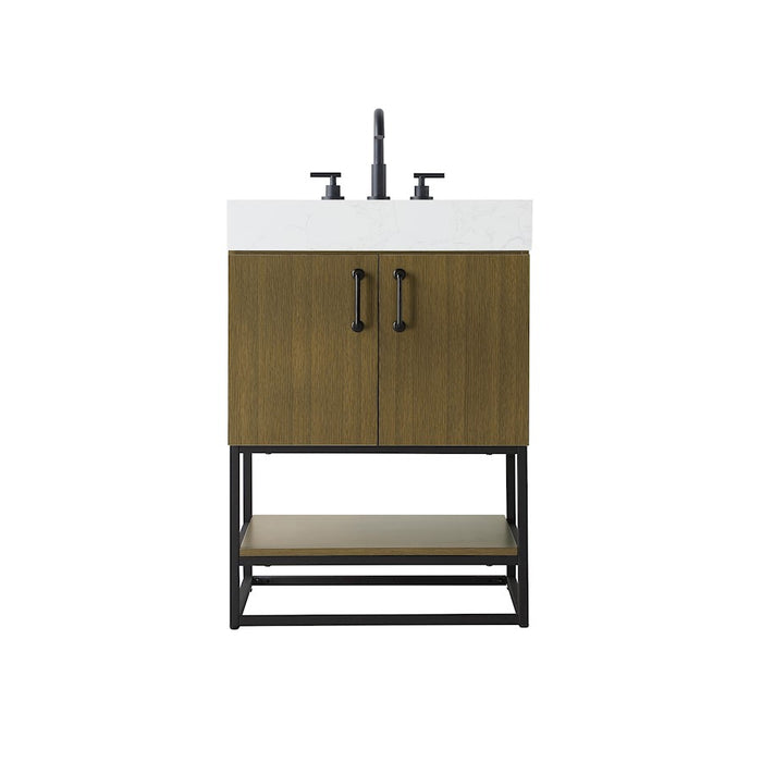 Elegant Kitchen/Bath Caroline 24" Bathroom Vanity, Chestnut Brown - VF29224MCB
