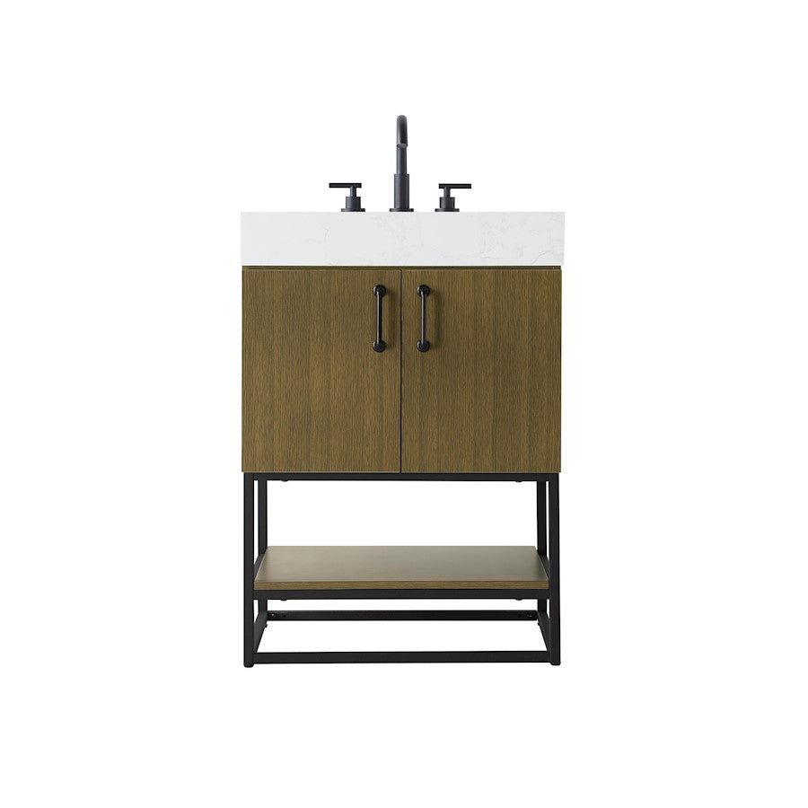 Elegant Kitchen/Bath Caroline 24" Bathroom Vanity, Chestnut Brown - VF29224MCB