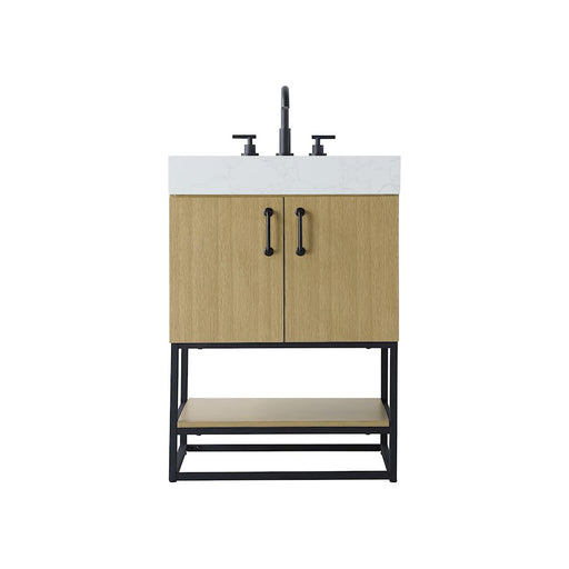Elegant Kitchen/Bath Caroline 24" Bathroom Vanity, Honey Brown - VF29224MHB