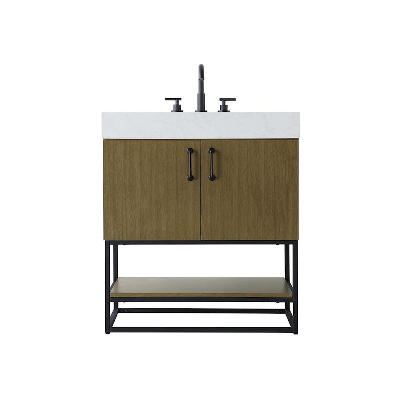 Elegant Kitchen/Bath Caroline 30" Bathroom Vanity, Chestnut Brown - VF29230MCB