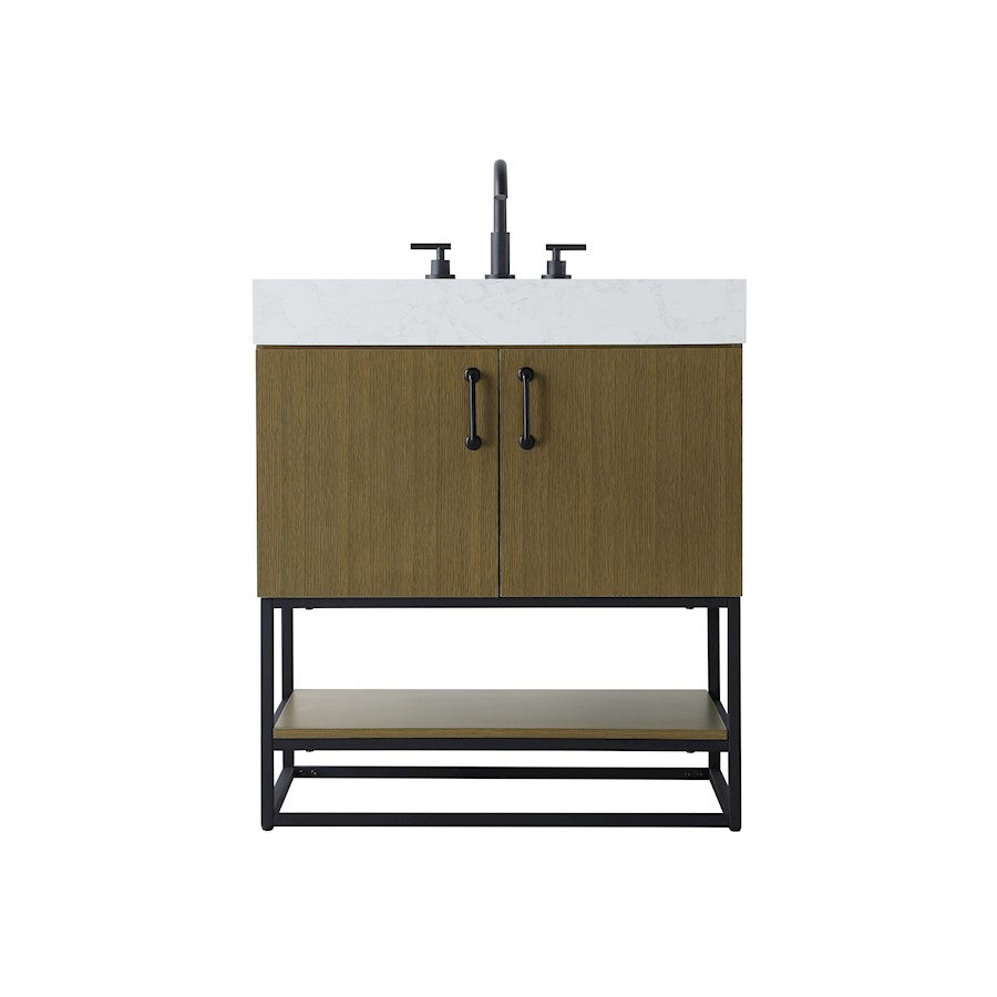 Elegant Kitchen/Bath Caroline 30" Bathroom Vanity, Chestnut Brown - VF29230MCB
