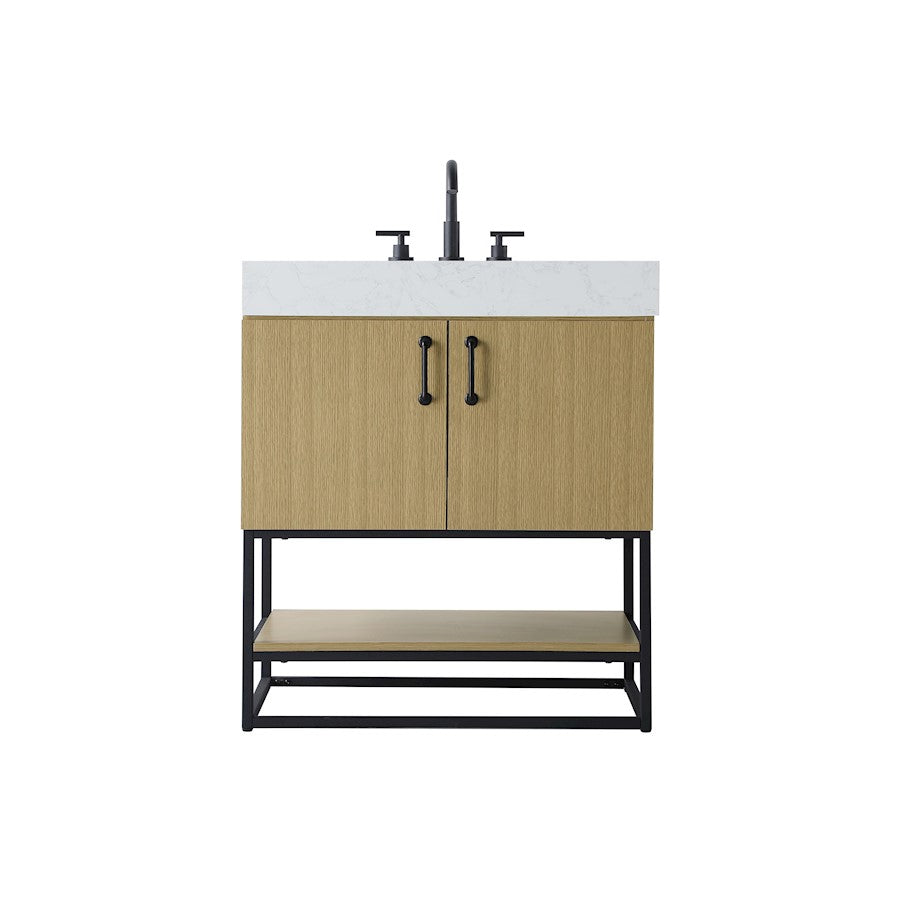 Elegant Kitchen/Bath Caroline 30" Bathroom Vanity, Honey Brown - VF29230MHB