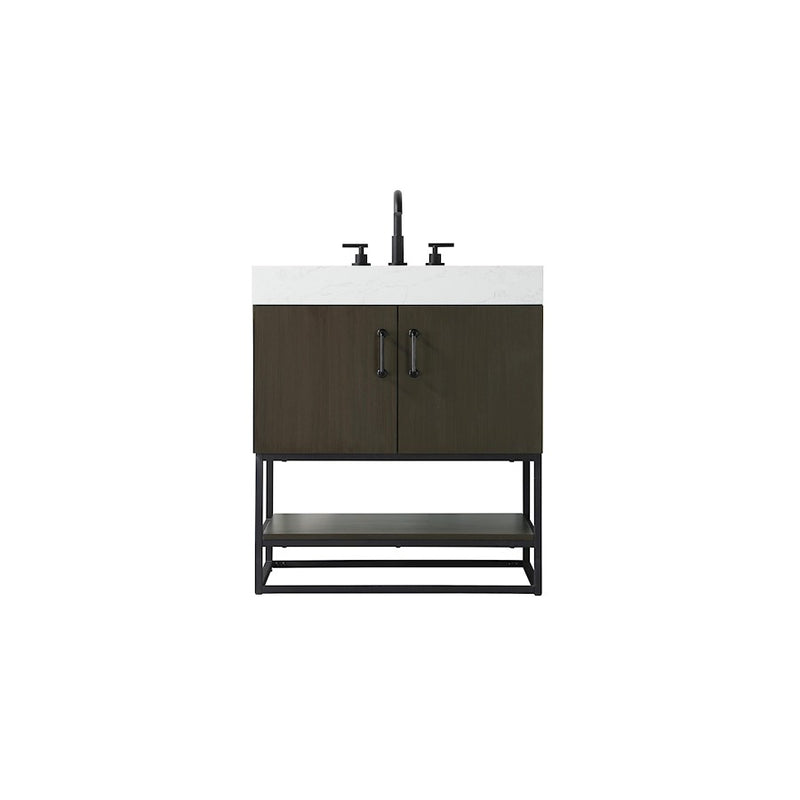 Elegant Kitchen/Bath Caroline 30" Bathroom Vanity, Mocha Brown - VF29230MMB
