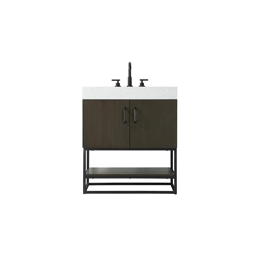 Elegant Kitchen/Bath Caroline 30" Bathroom Vanity, Mocha Brown - VF29230MMB