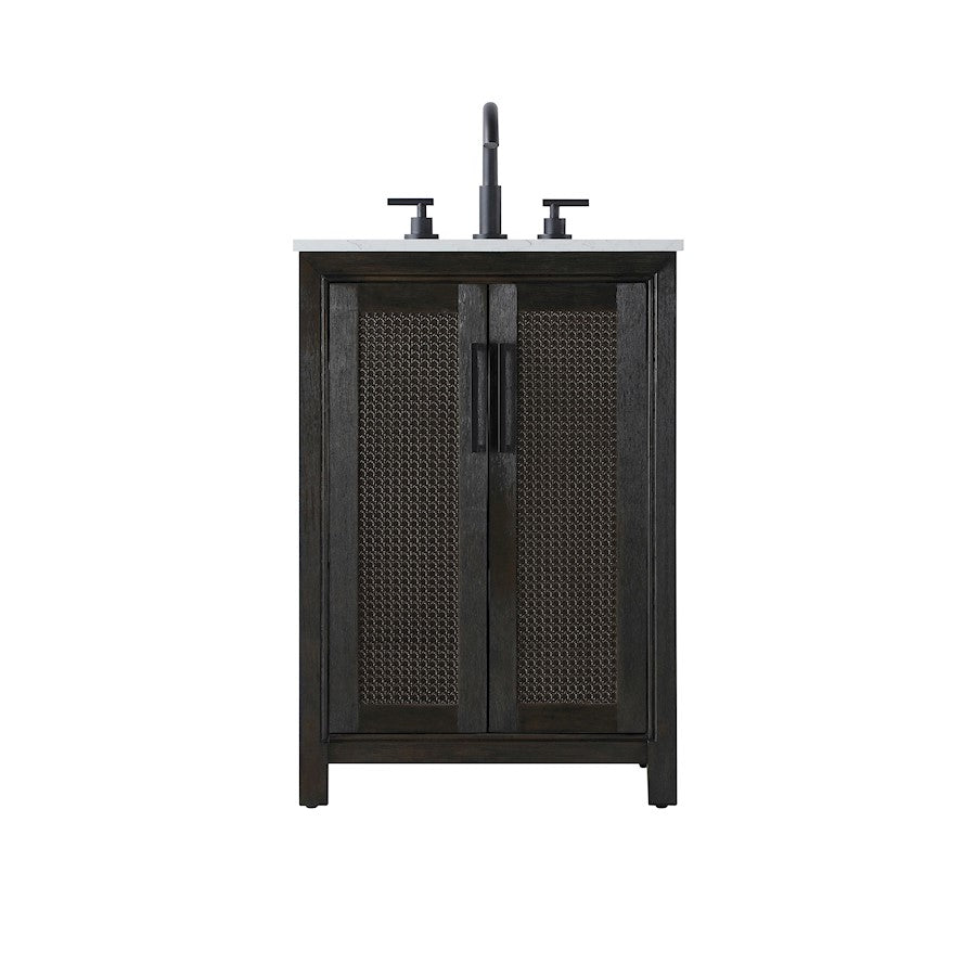 Elegant Kitchen/Bath Alina 24" Bathroom Vanity, Chocolate Oak - VF29524CO
