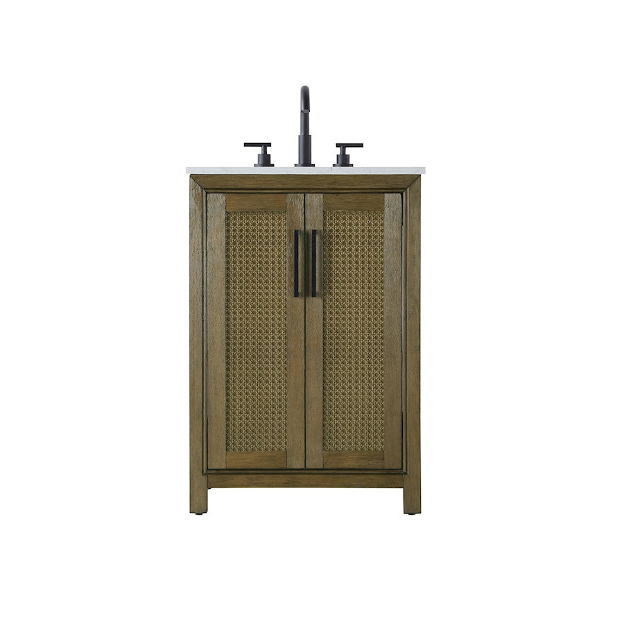 Elegant Kitchen/Bath Alina 24" Bathroom Vanity, Hazel Oak - VF29524HO