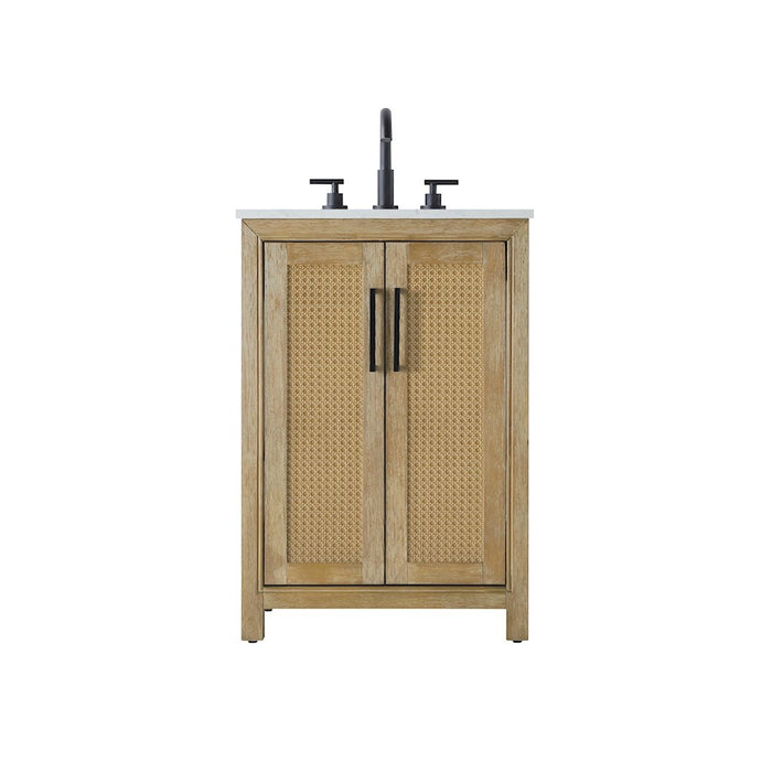 Elegant Kitchen/Bath Alina 24" Bathroom Vanity, Linen Oak - VF29524LO
