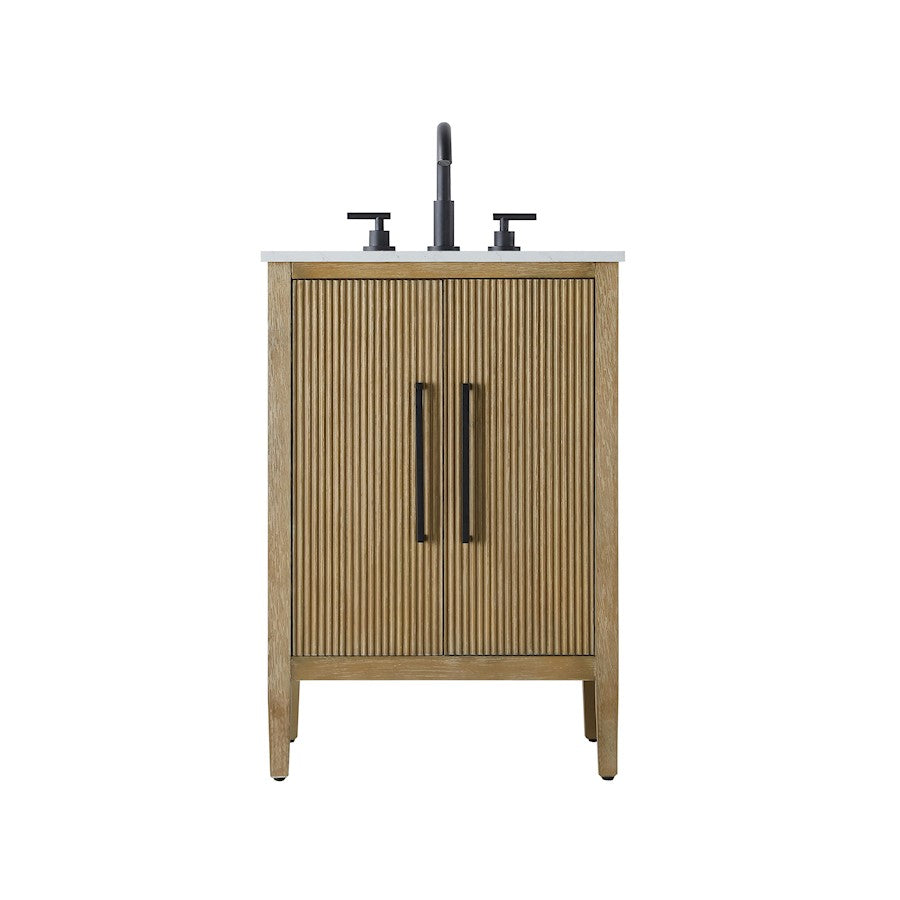 Elegant Kitchen/Bath Blakely 24" Bathroom Vanity, Linen Oak - VF29624LO