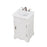 Elegant Retro 21" Single Vanity, Antique White/Ivory Marble