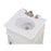 Elegant Retro 21" Single Vanity, Antique White/Ivory Marble
