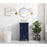 Elegant Retro 21" Single Vanity, Teak/Ivory Marble