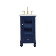 Elegant Kitchen/Bath Rhodes 19" Single Bathroom Vanity, Blue - VF30519BL
