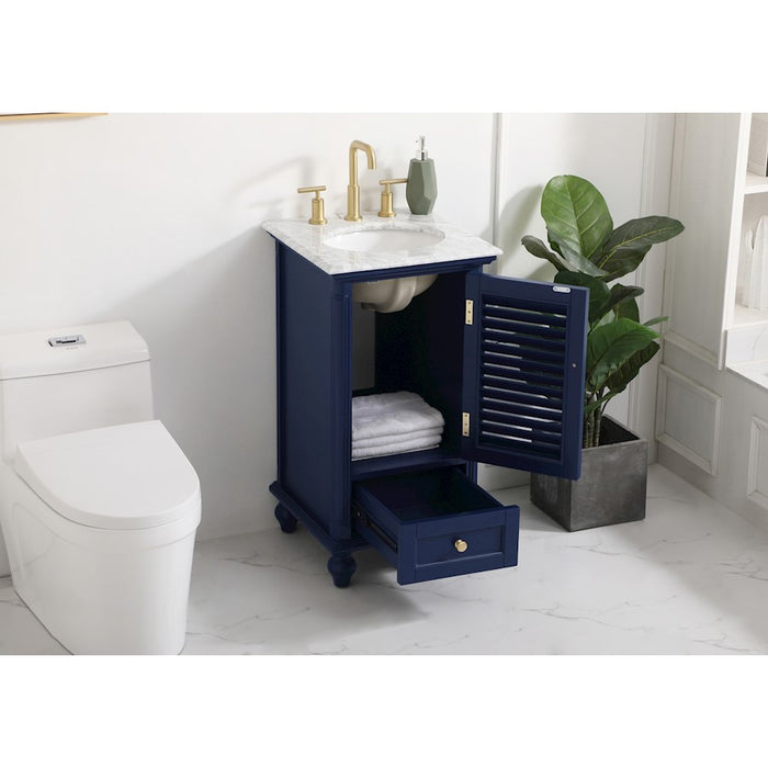 Elegant Kitchen/Bath Rhodes 19" Single Bathroom Vanity, Blue