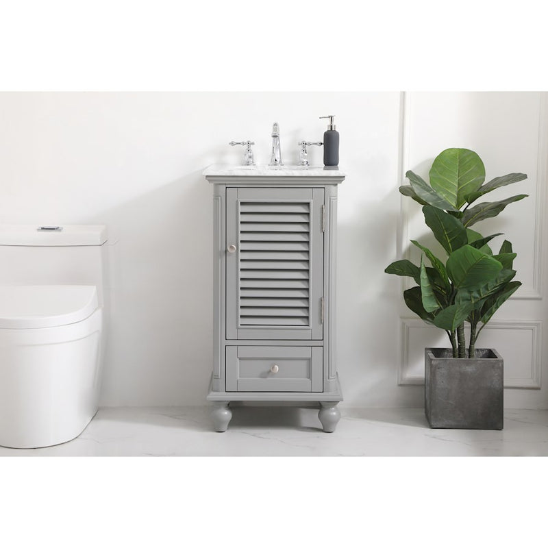Elegant Kitchen/Bath Rhodes 19" Single Bathroom Vanity, Grey