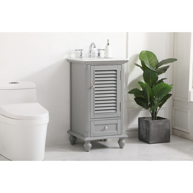 Elegant Kitchen/Bath Rhodes 19" Single Bathroom Vanity, Grey