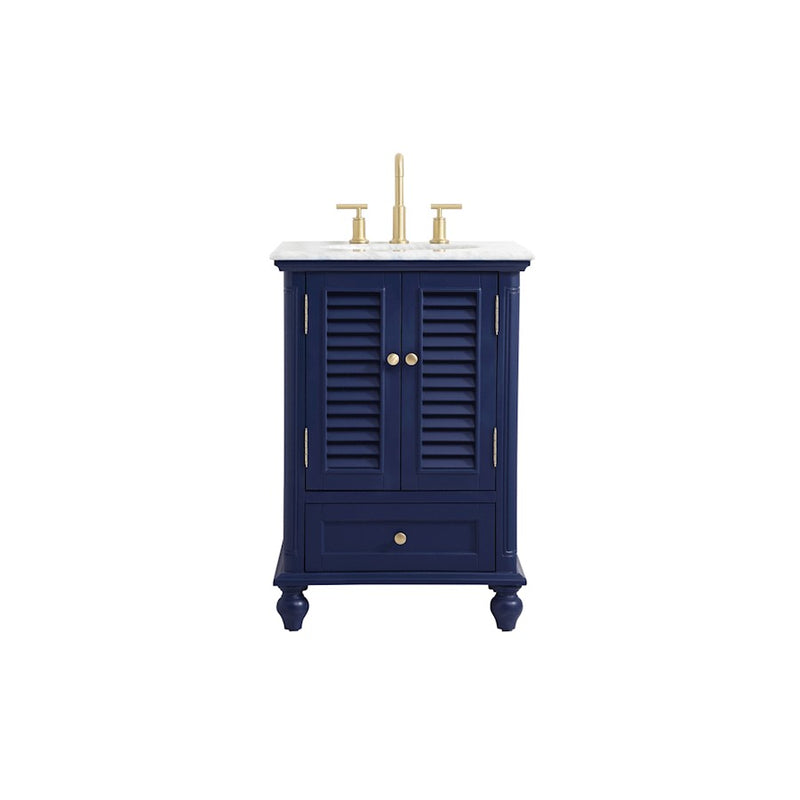 Elegant Kitchen/Bath Rhodes 24" Single Bathroom Vanity, Blue - VF30524BL