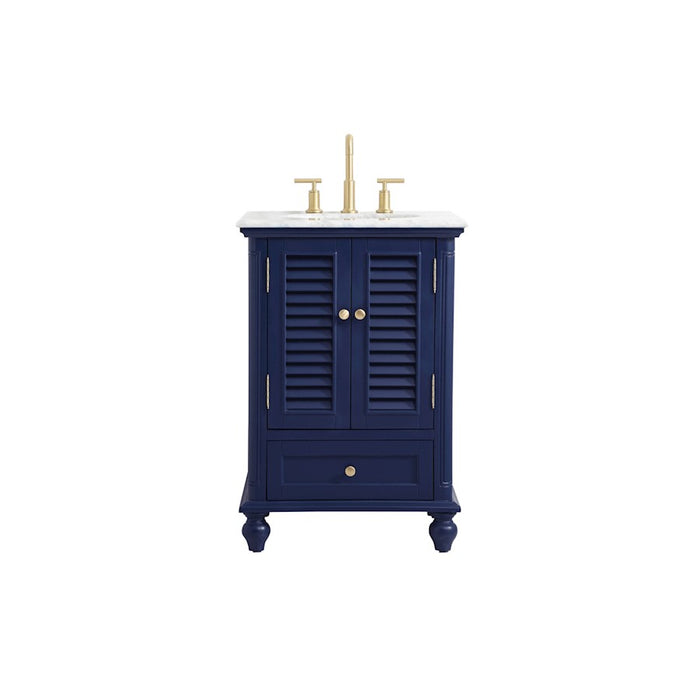 Elegant Kitchen/Bath Rhodes 24" Single Bathroom Vanity, Blue - VF30524BL
