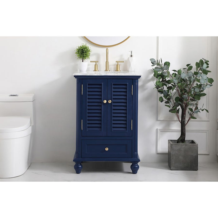 Elegant Kitchen/Bath Rhodes 24" Single Bathroom Vanity, Blue
