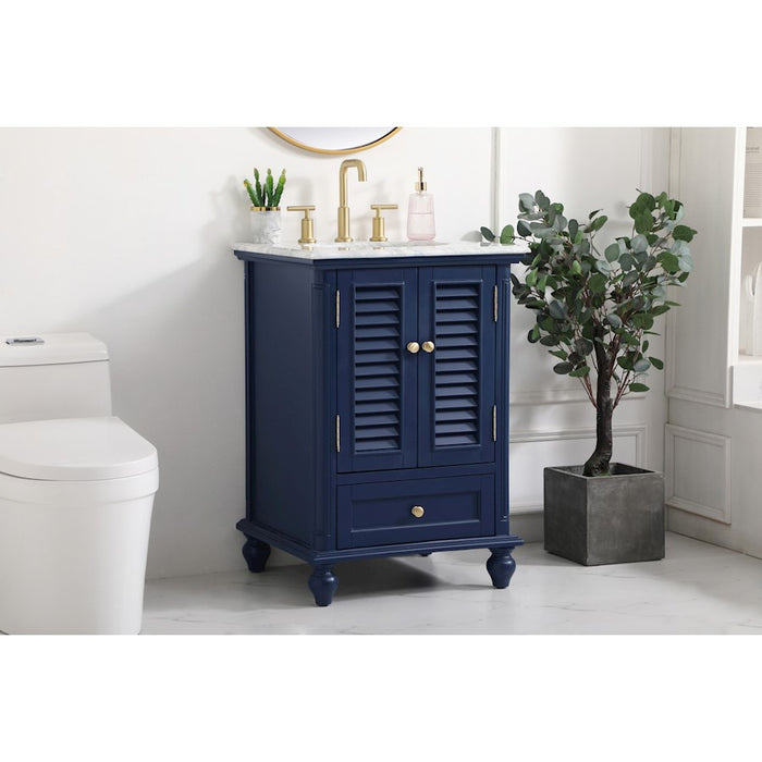 Elegant Kitchen/Bath Rhodes 24" Single Bathroom Vanity, Blue