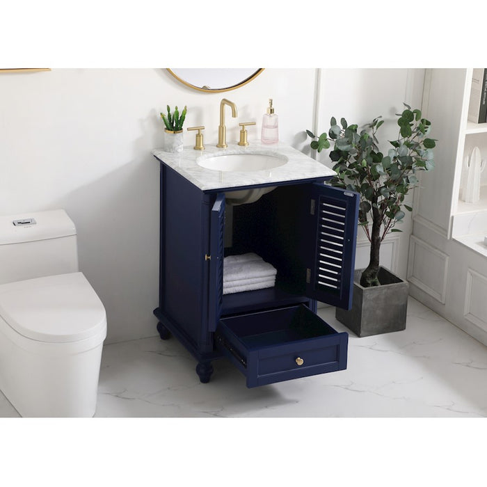 Elegant Kitchen/Bath Rhodes 24" Single Bathroom Vanity, Blue