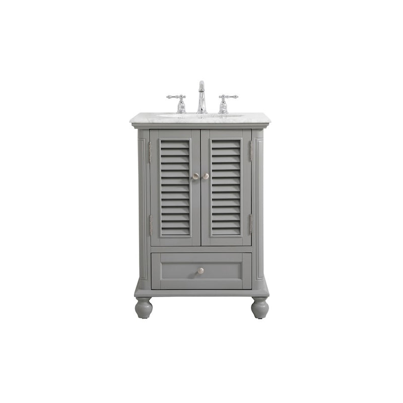 Elegant Kitchen/Bath Rhodes 24" Single Bathroom Vanity, Grey - VF30524GR