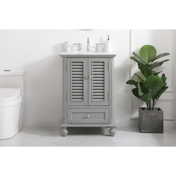 Elegant Kitchen/Bath Rhodes 24" Single Bathroom Vanity, Grey