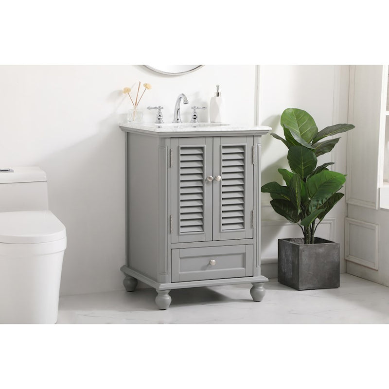 Elegant Kitchen/Bath Rhodes 24" Single Bathroom Vanity, Grey