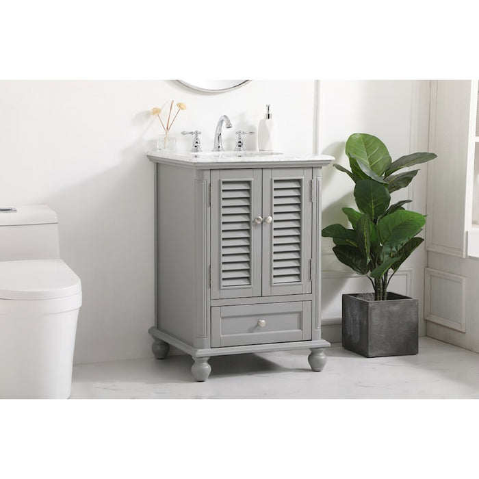 Elegant Kitchen/Bath Rhodes 24" Single Bathroom Vanity, Grey