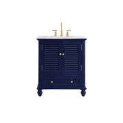 Elegant Kitchen/Bath Rhodes 30" Single Bathroom Vanity, Blue - VF30530BL