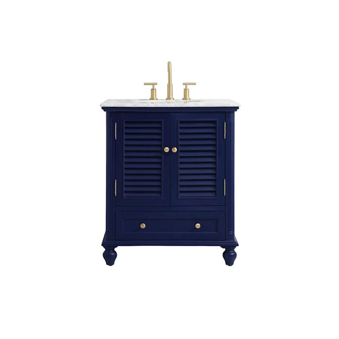 Elegant Kitchen/Bath Rhodes 30" Single Bathroom Vanity, Blue - VF30530BL
