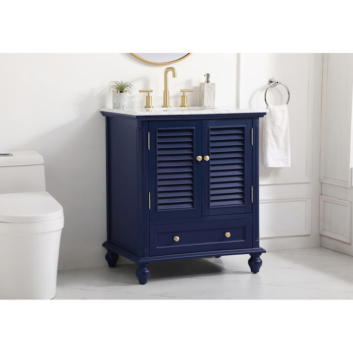 Elegant Kitchen/Bath Rhodes 30" Single Bathroom Vanity, Blue