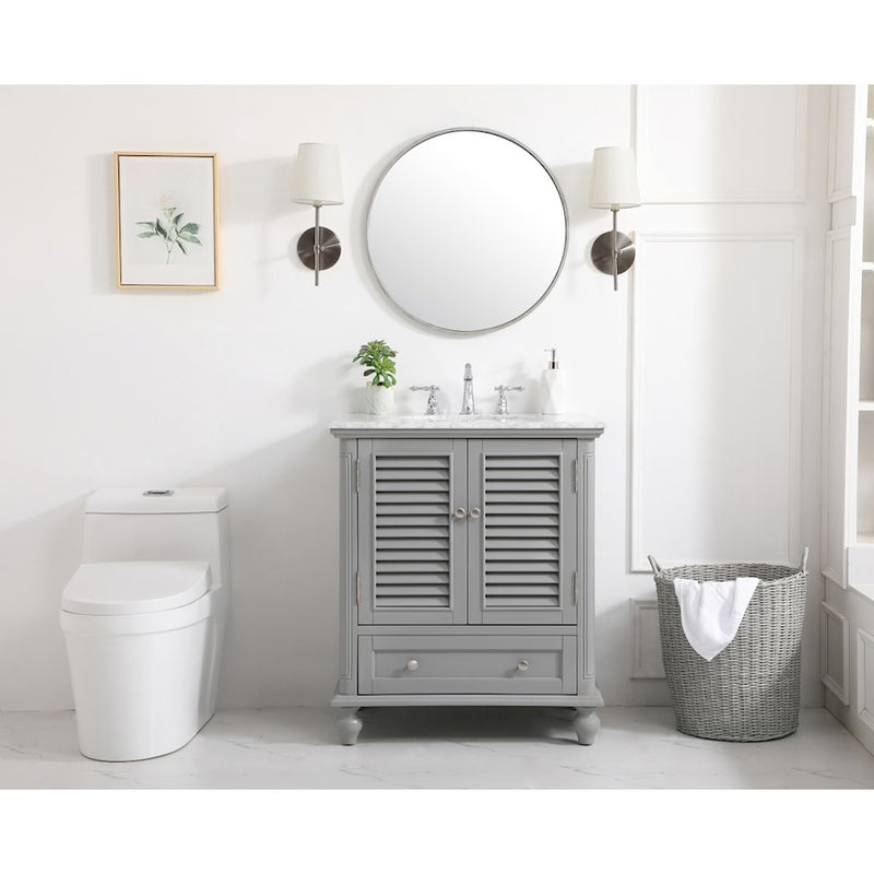 Elegant Kitchen/Bath Rhodes 30" Single Bathroom Vanity, Blue
