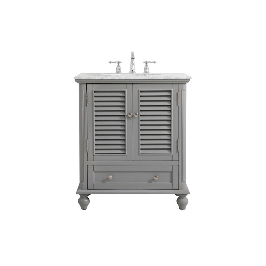 Elegant Kitchen/Bath Rhodes 30" Single Bathroom Vanity, Grey - VF30530GR