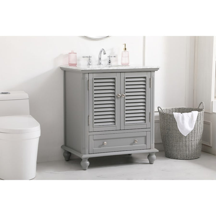 Elegant Kitchen/Bath Rhodes 30" Single Bathroom Vanity, Grey