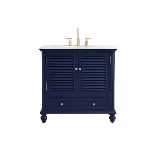 Elegant Kitchen/Bath Rhodes 36" Single Bathroom Vanity, Blue - VF30536BL