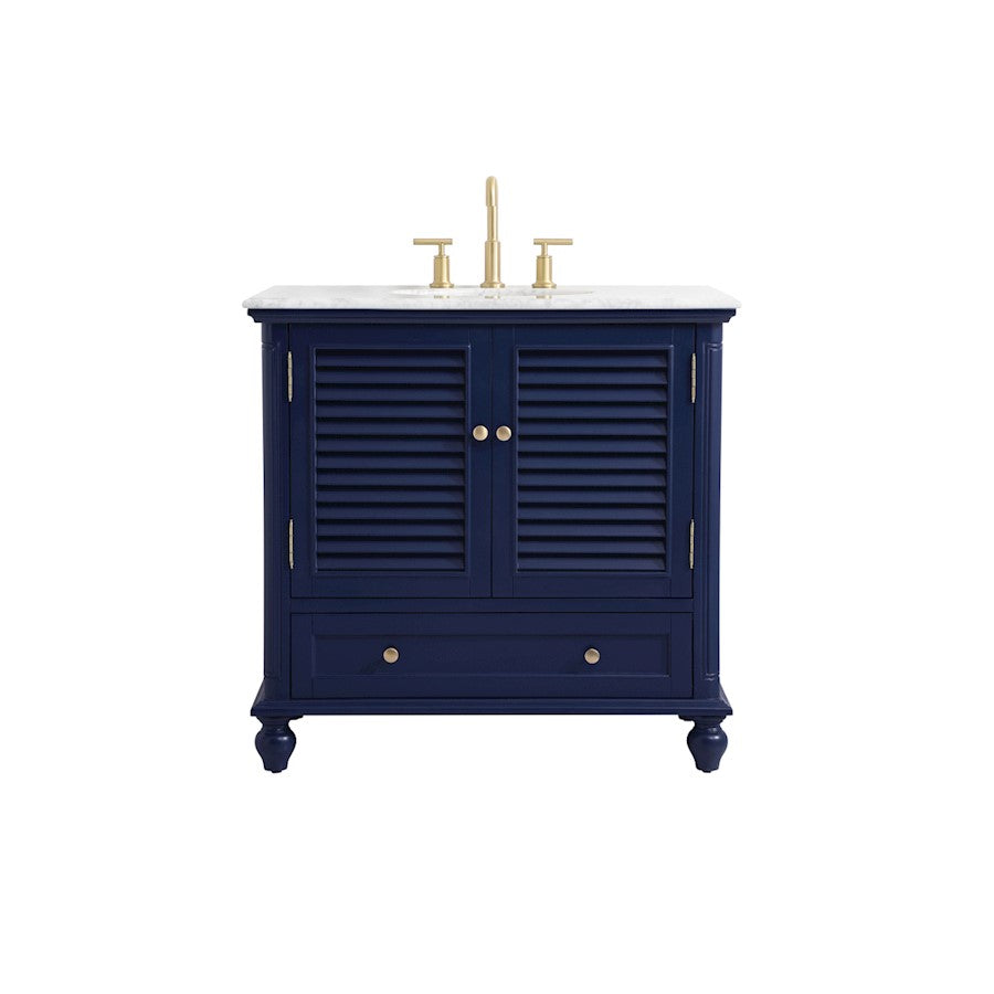 Elegant Kitchen/Bath Rhodes 36" Single Bathroom Vanity, Blue - VF30536BL