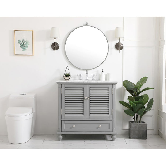 Elegant Kitchen/Bath Rhodes 36" Single Bathroom Vanity, Blue