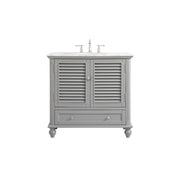 Elegant Kitchen/Bath Rhodes 36" Single Bathroom Vanity, Grey - VF30536GR