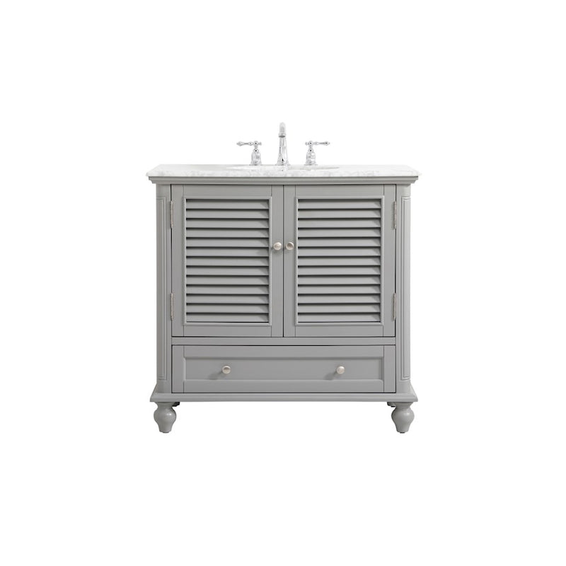 Elegant Kitchen/Bath Rhodes 36" Single Bathroom Vanity, Grey - VF30536GR