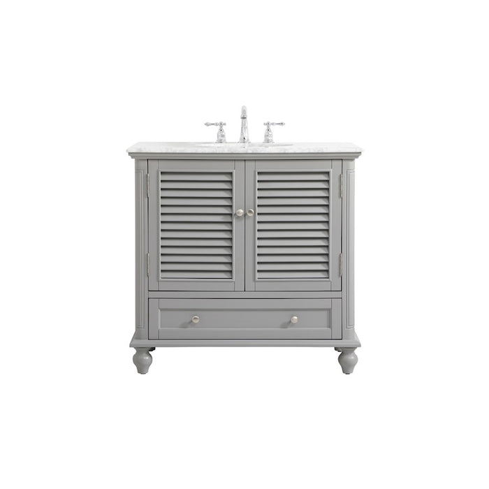Elegant Kitchen/Bath Rhodes 36" Single Bathroom Vanity, Grey - VF30536GR