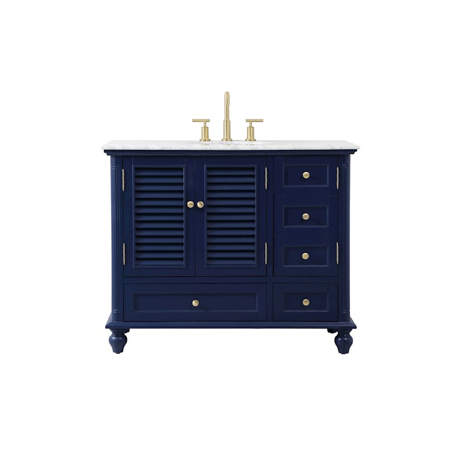 Elegant Kitchen/Bath Rhodes 42" Single Bathroom Vanity, Blue - VF30542BL