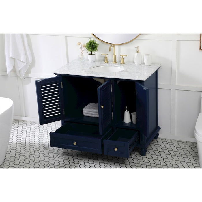 Elegant Kitchen/Bath Rhodes 42" Single Bathroom Vanity, Blue